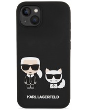 Калъф Karl Lagerfeld - MS Karl and Choupette, iPhone 13/14, черен